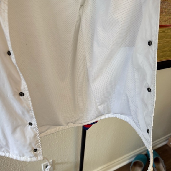 Champion Jacket Men’s Small VGUC white with red and blue accents - Picture 10 of 11